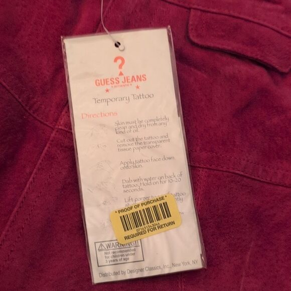 Guess Jeans Toddler Girl Vintage Hot‎ Pink Leather Skirt NWT Size 4T - Picture 5 of 7